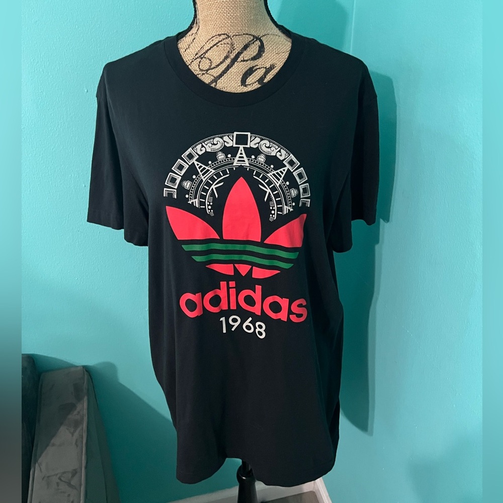 #70 EUC Adidas Originals Men’s 1968 Mexico Olympics Team Futbol Tee Shirt XL